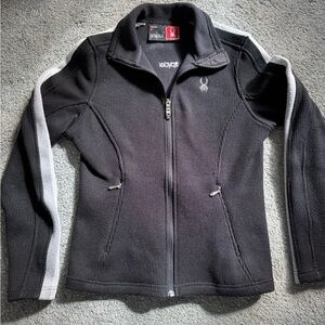 SPYDER Endure Full Zip Cable Knit Fleece Lined
Jacket Size Women’s Medium, Black